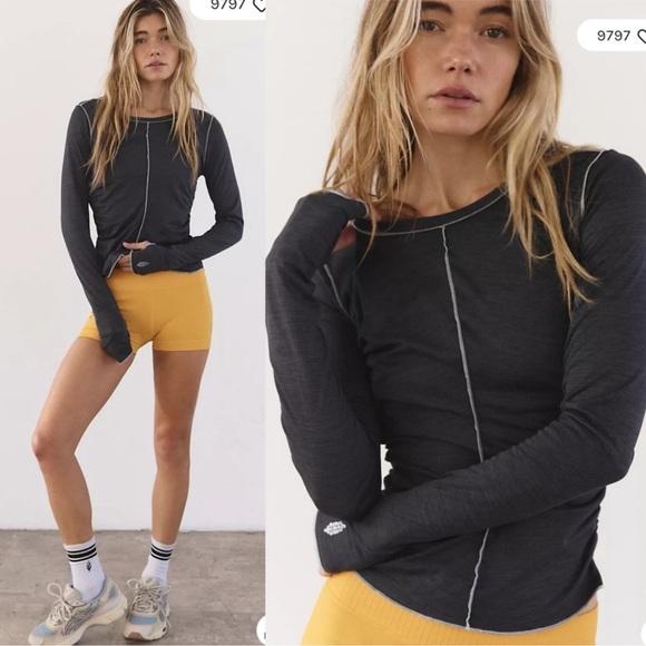 FREE PEOPLE MOVEMENT:Right On Run Long Sleeve Layer - Picture 2 of 12